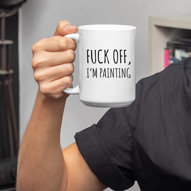 Sarcastic Artist Mug for Creative Moms, Dads, & Couples