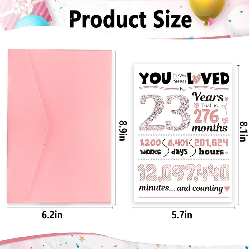23rd Birthday Funny Greeting Card for Women