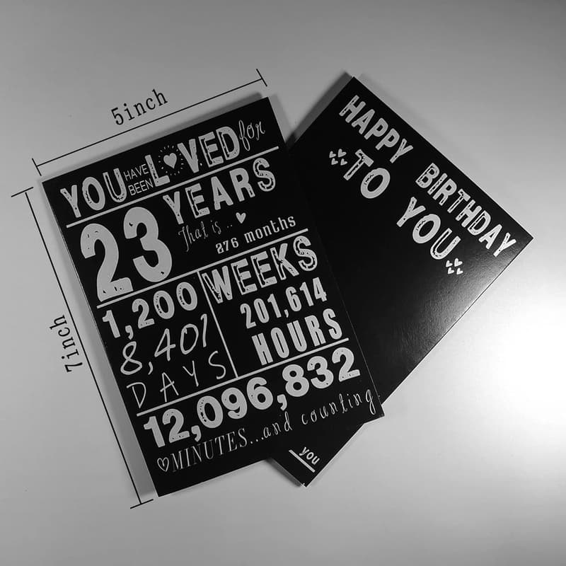 23rd Birthday Bold Greeting Cards for Young Adults