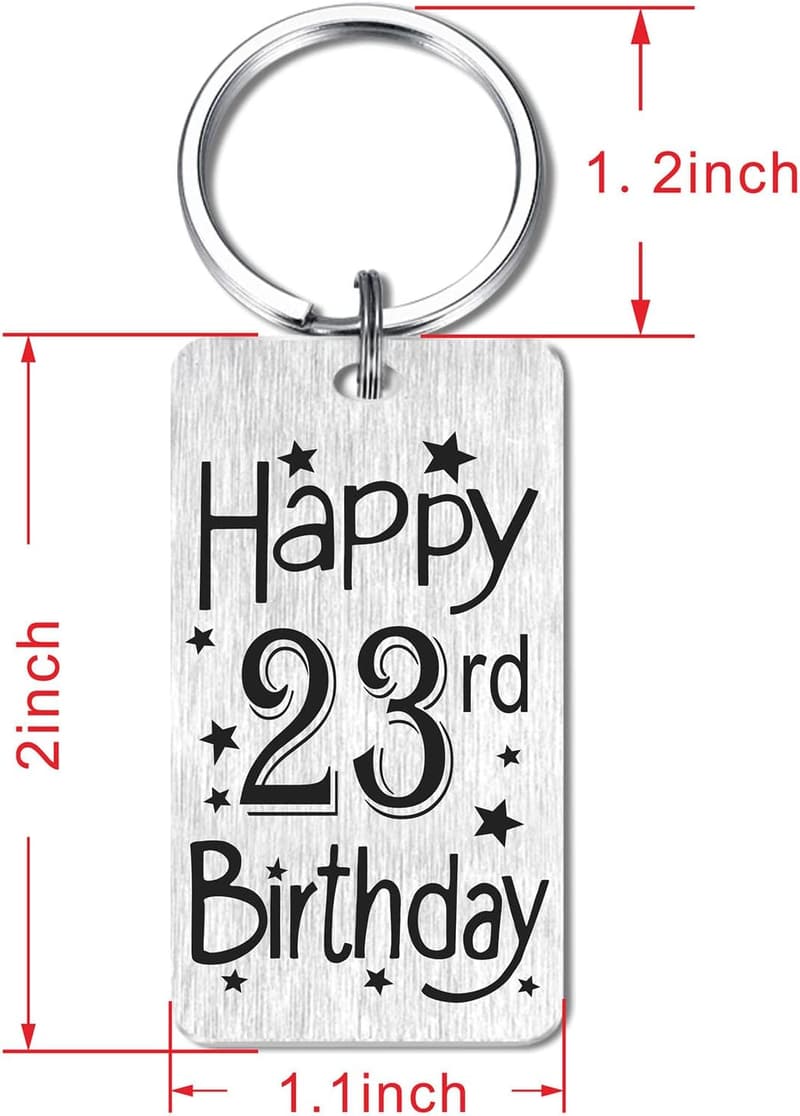 Happy 13th Birthday Keychain - Great Gift Idea