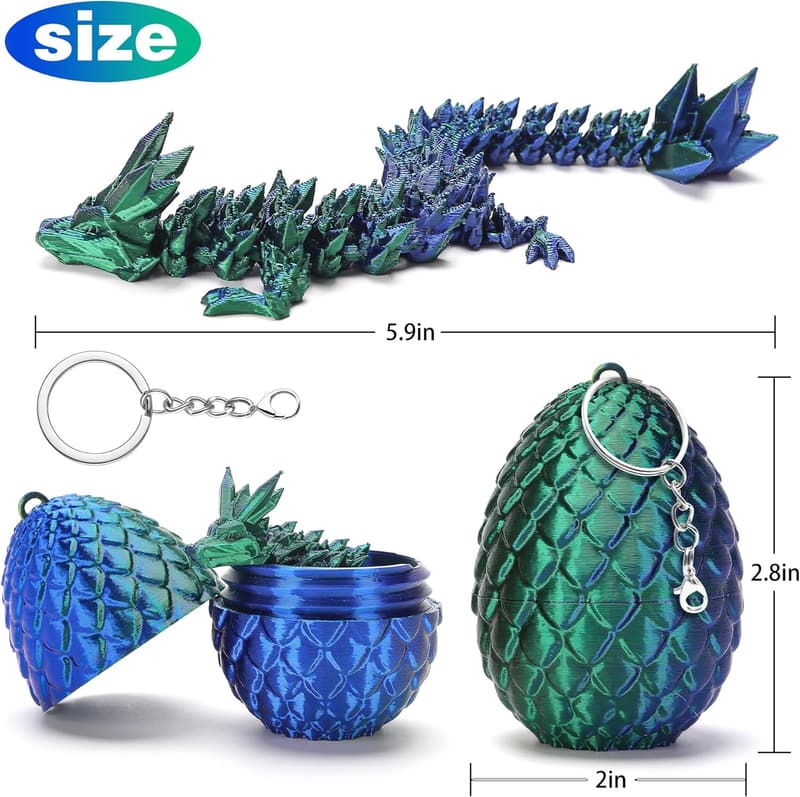3D Printed Dragon Egg Easter Gift Set for Kids (4 Pcs)