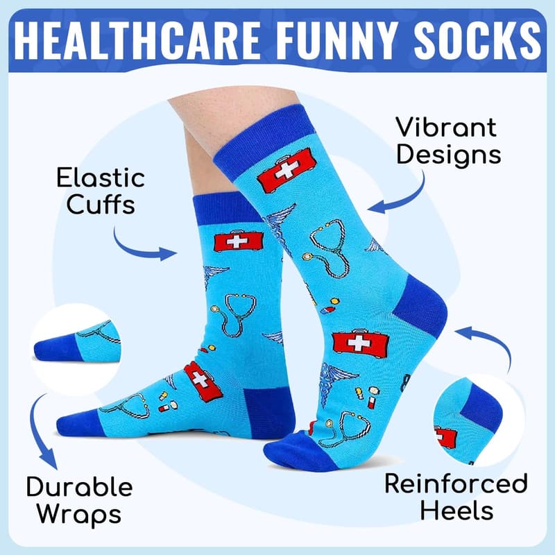 Funny Gift Socks for Nurses and Healthcare Professionals