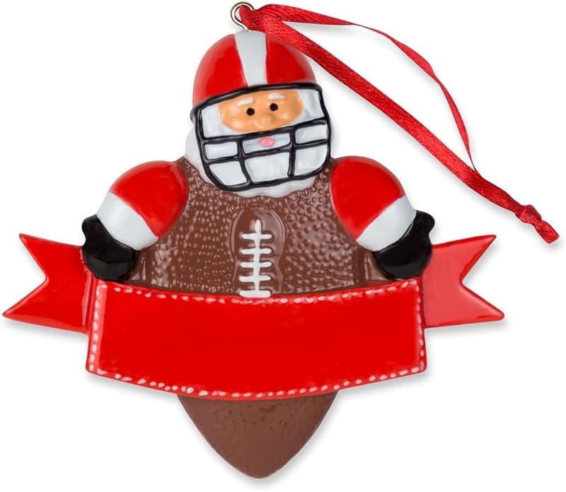 Christmas Football Resin Ornaments by ChalkTalkSPORTS