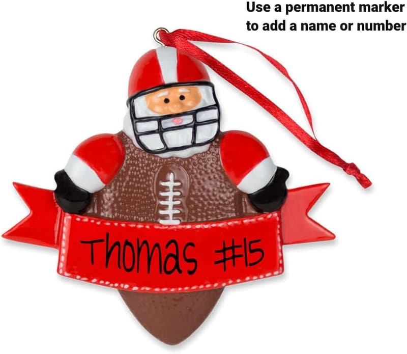 Christmas Football Resin Ornaments by ChalkTalkSPORTS