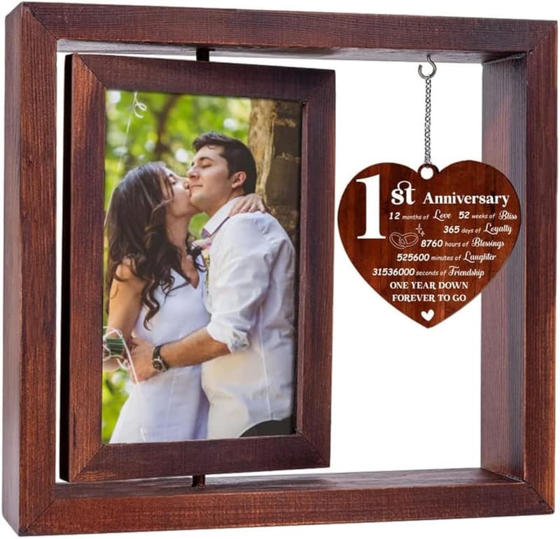 1st Anniversary Rotating Picture Frame for Couples
