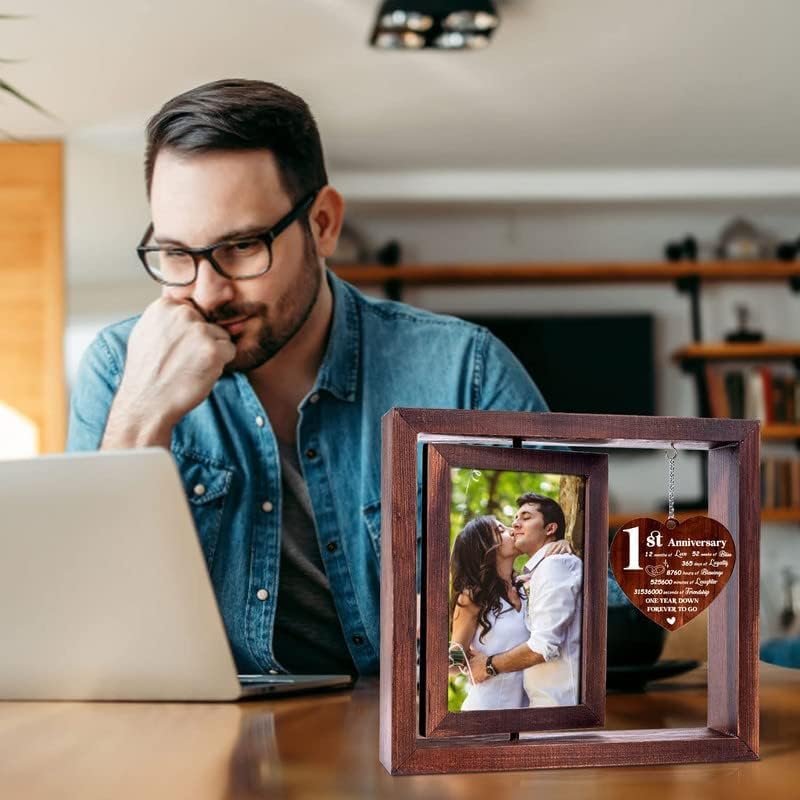 1st Anniversary Rotating Picture Frame for Couples