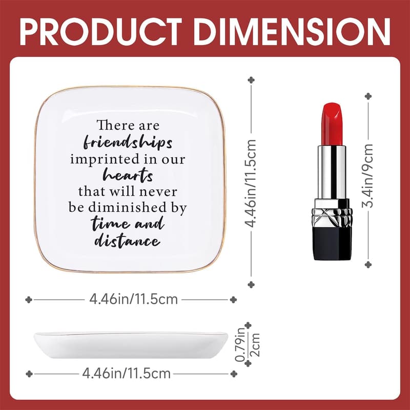 Friend Birthday Gift: Friendship Ring Dish for Women