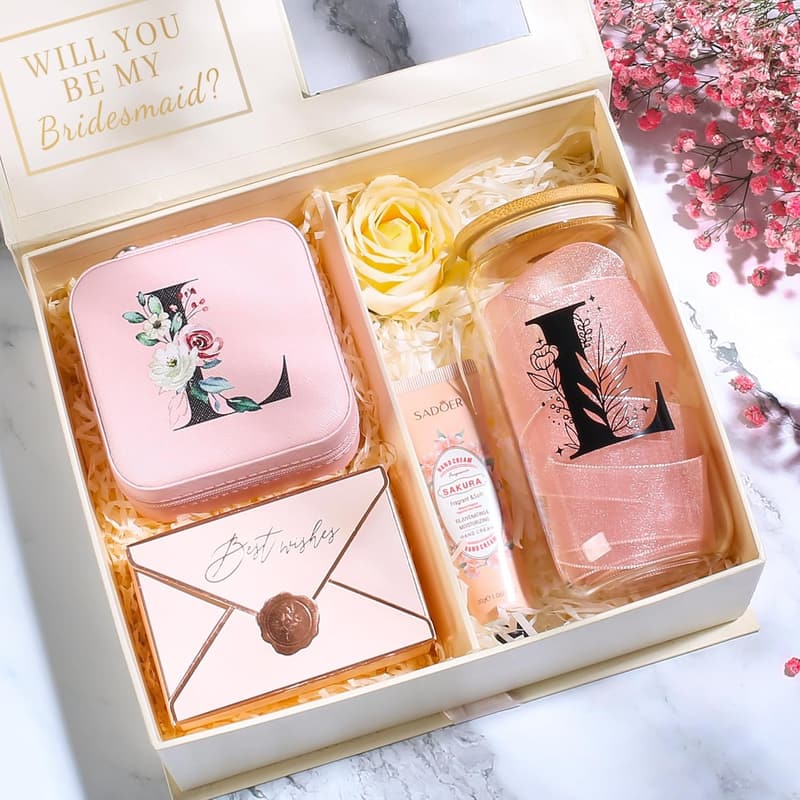 Personalized Graduation Gifts for Women: 16oz Glass Cups & Jewelry Organizer
