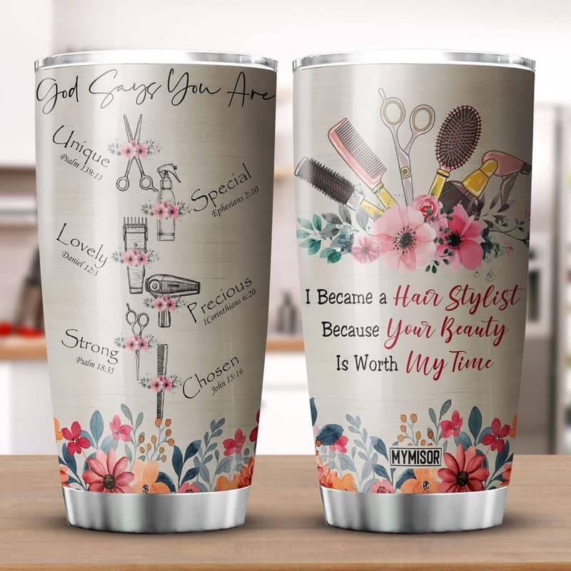 Christian Tumbler for Hair Stylists | 20oz Stainless Steel
