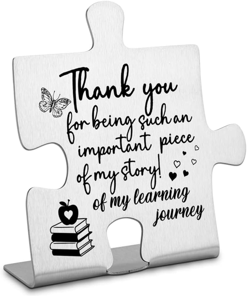 Teacher Appreciation Week Puzzle Plaque Gift for Women