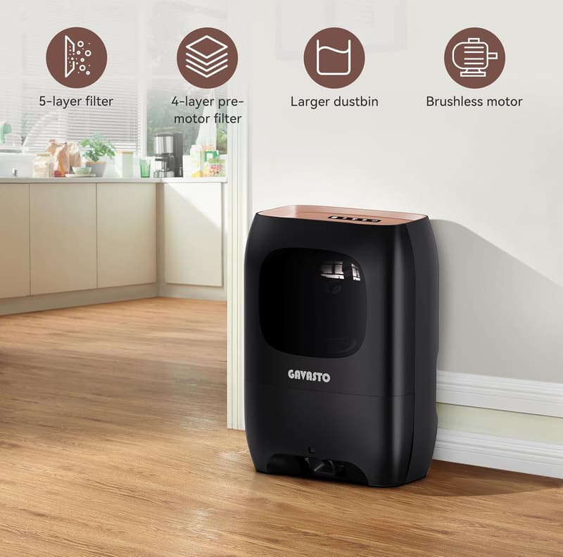 Automatic Touchless Vacuum Dustpan - Powerful 1500W Pet Hair Cleaner