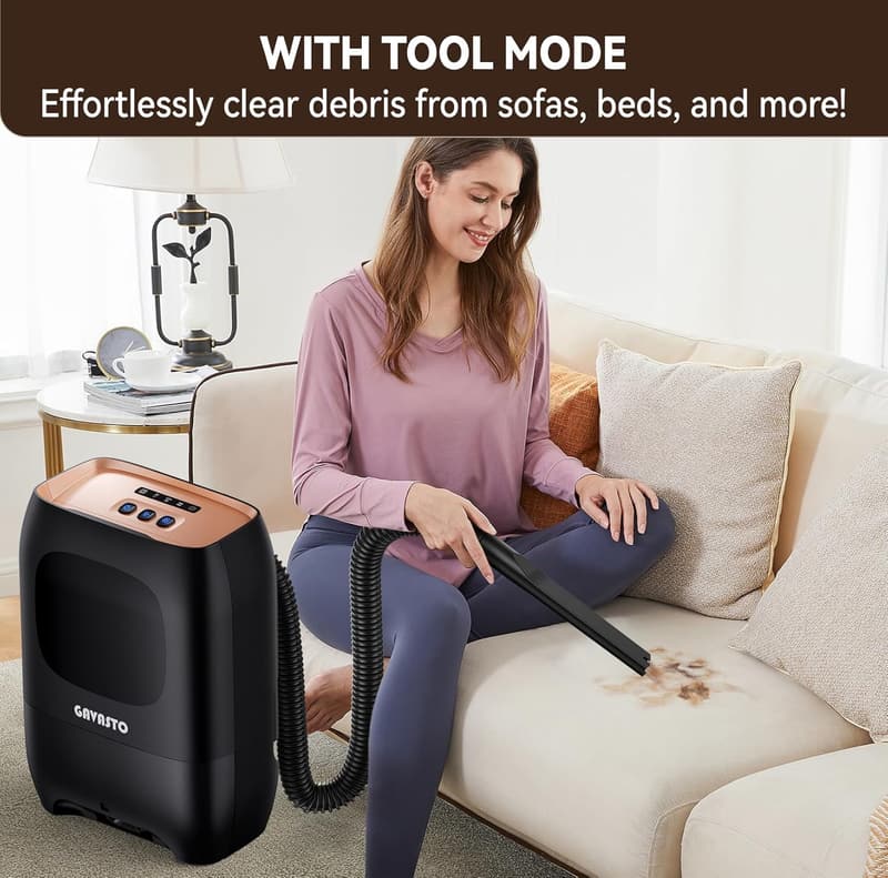 Automatic Touchless Vacuum Dustpan - Powerful 1500W Pet Hair Cleaner