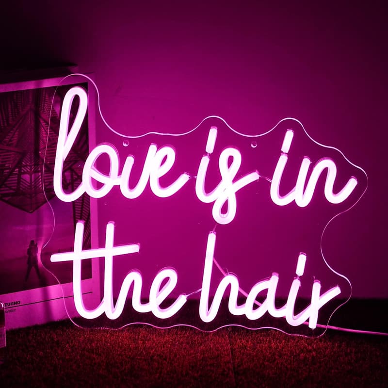 Pink LED Neon Sign for Barber & Beauty Salon Decor