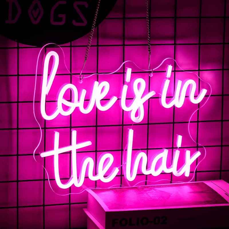 Pink LED Neon Sign for Barber & Beauty Salon Decor