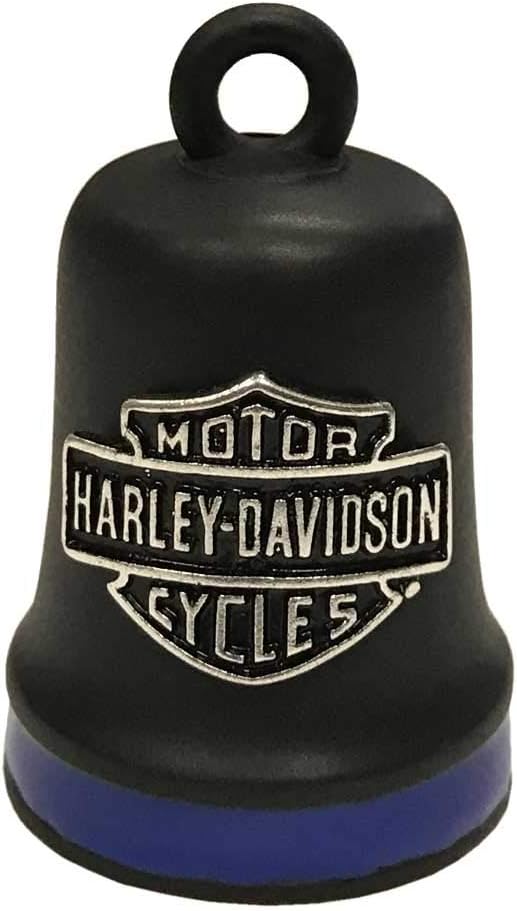 Harley-Davidson Ride Bell, Matte Black with Blue Stripe