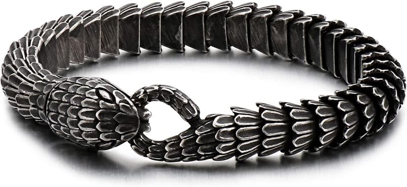 Father's Day Stainless Steel Snake Chain Bracelet for Men