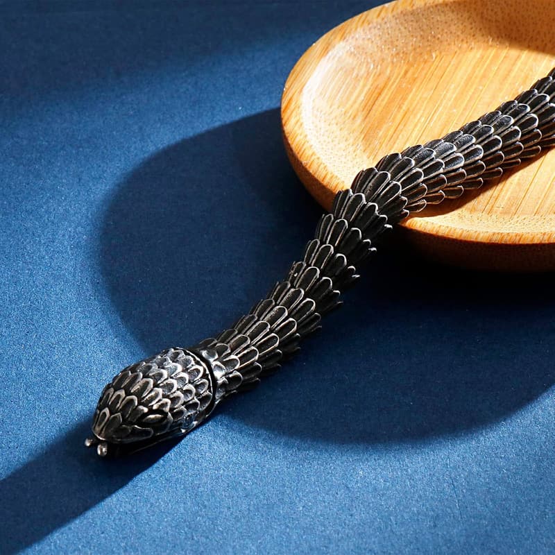 Father's Day Stainless Steel Snake Chain Bracelet for Men
