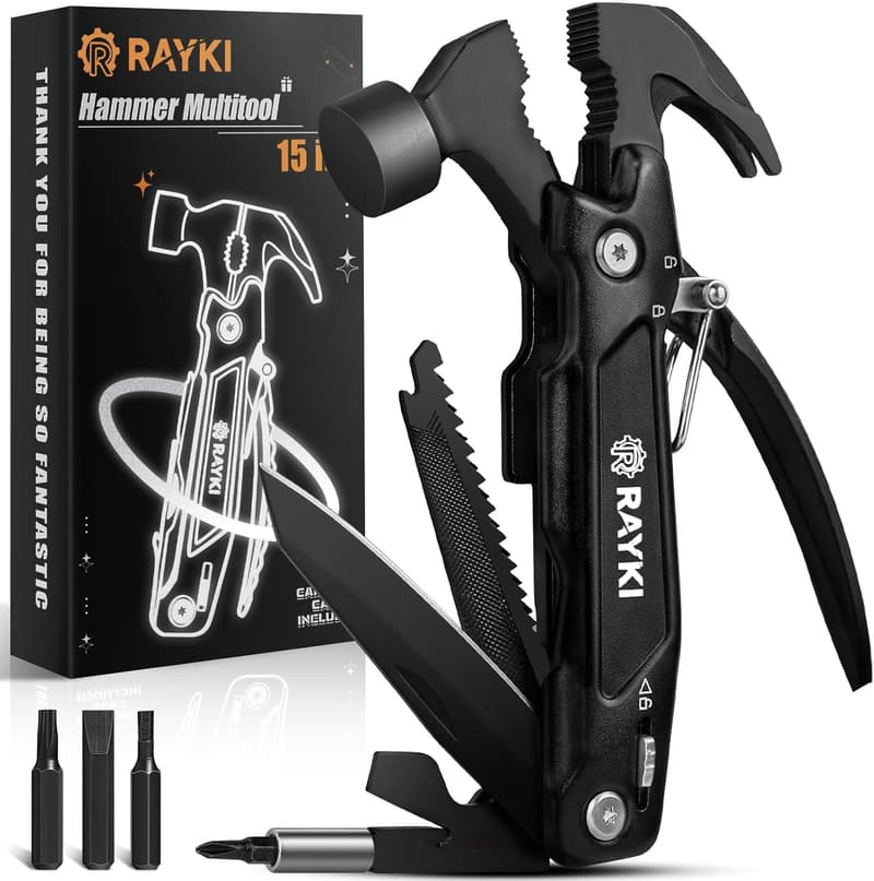 15-in-1 Hammer Multitool for Men - Perfect Christmas Gift