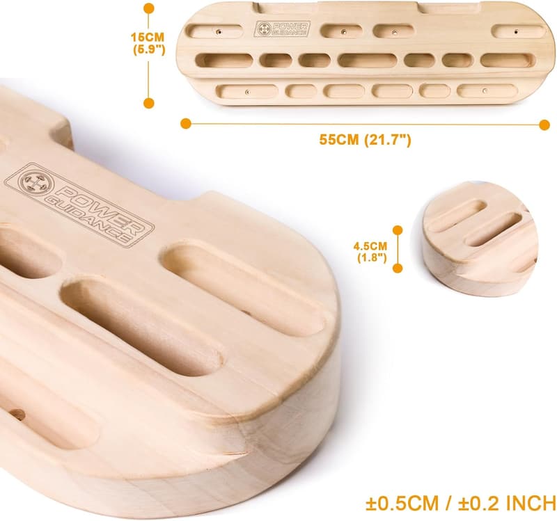 Wooden Hangboard Grip Strengthener for Climbers and Athletes
