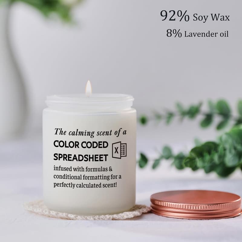 Humorous Lavender Candle for Coworkers and Friends