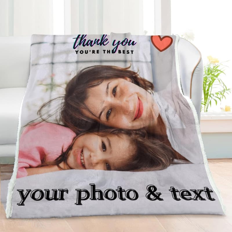 Personalized Photo Flannel Blanket - Perfect Gift for All