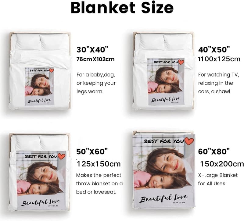 Personalized Photo Flannel Blanket - Perfect Gift for All