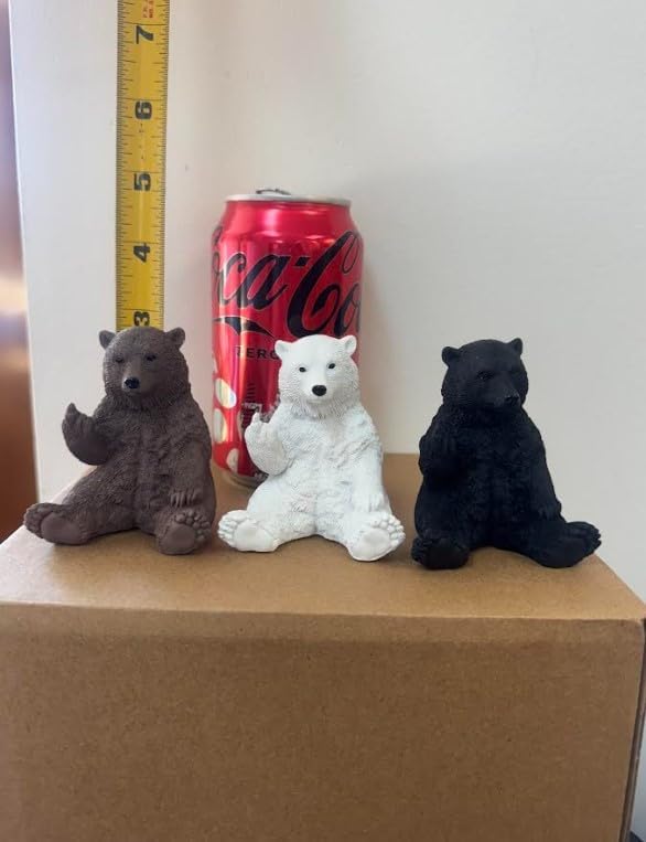 Funny Black Bear Middle Finger Figurine - Cabin Decor Gift