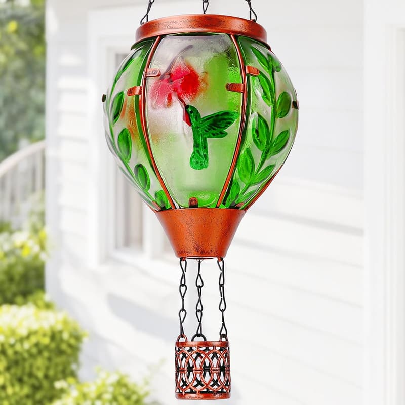 Mother's Day Hummingbird Solar Lantern for Garden Decor