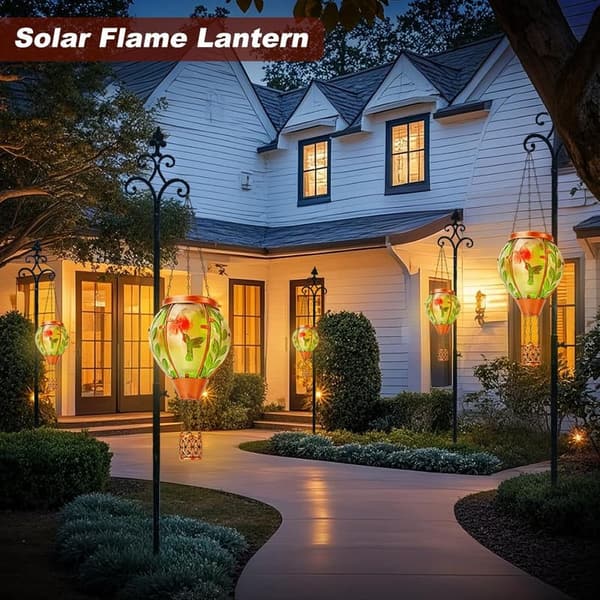 Mother's Day Hummingbird Solar Lantern for Garden Decor