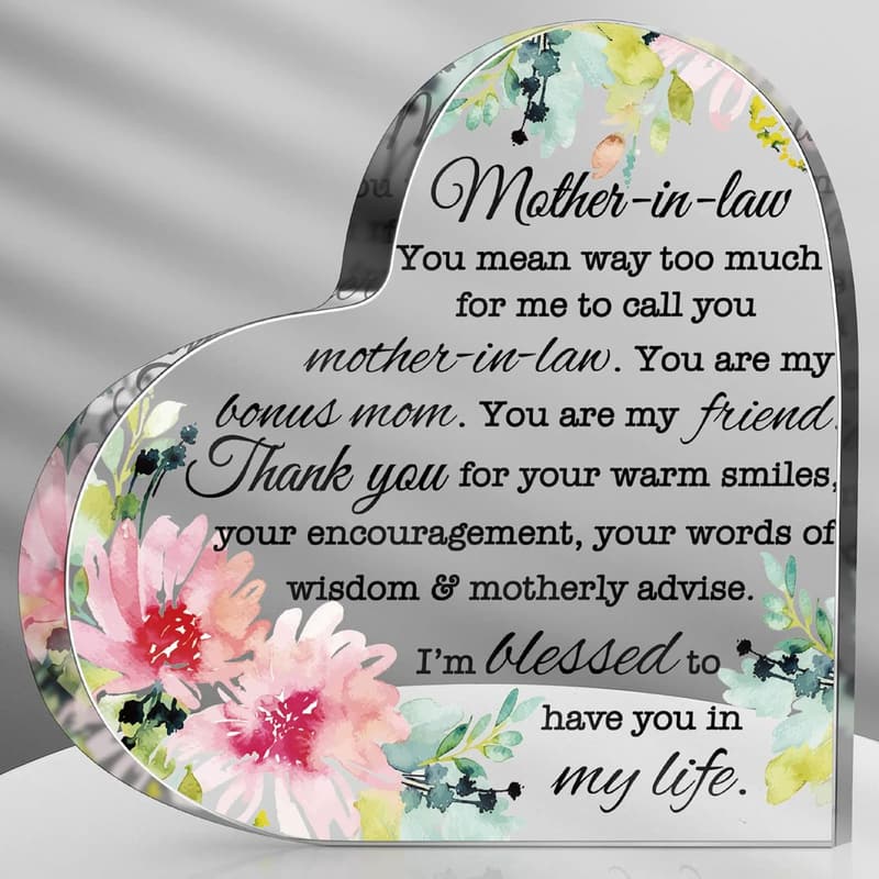 Grateful Birthday Heart Plaque for Mom, Dad & Mother-in-Law