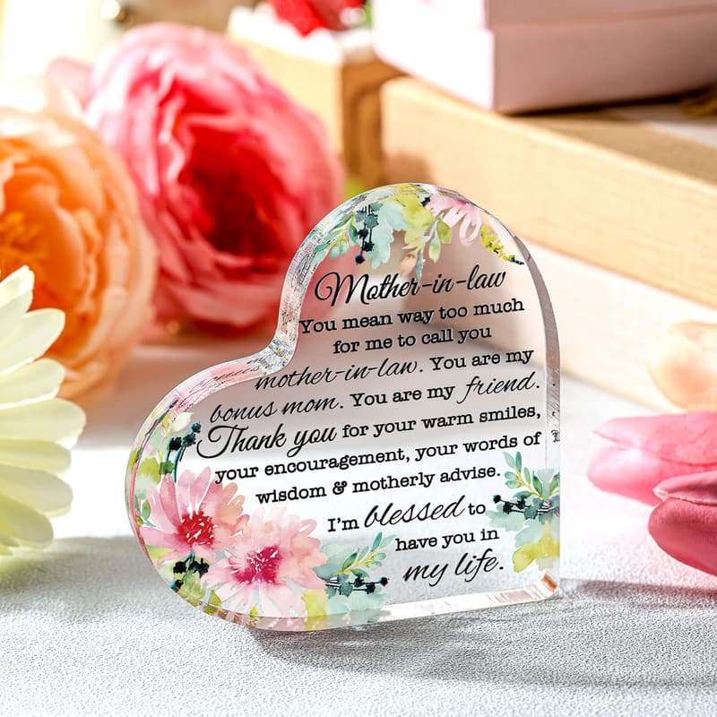 Grateful Birthday Heart Plaque for Mom, Dad & Mother-in-Law