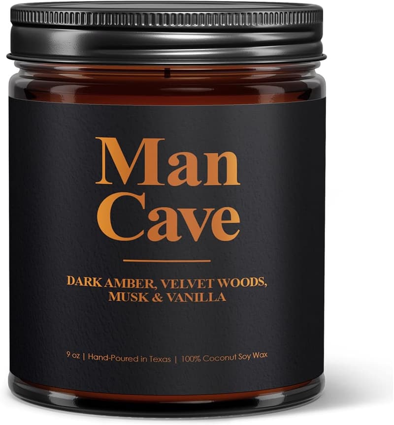 Natural Coconut Soy Wax Scented Candle | 9oz | Man Cave