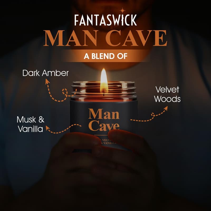 Natural Coconut Soy Wax Scented Candle | 9oz | Man Cave