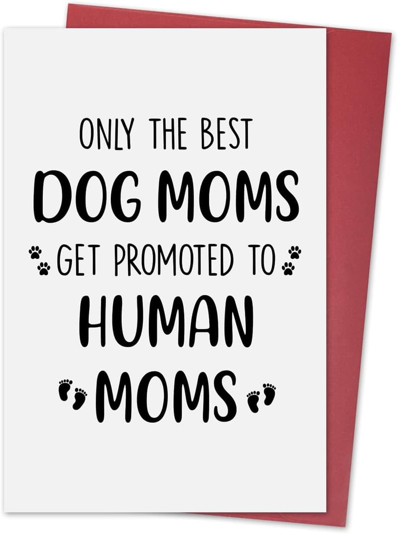 First Mother's Day Card for Expecting Moms - Funny Dog Mom Design