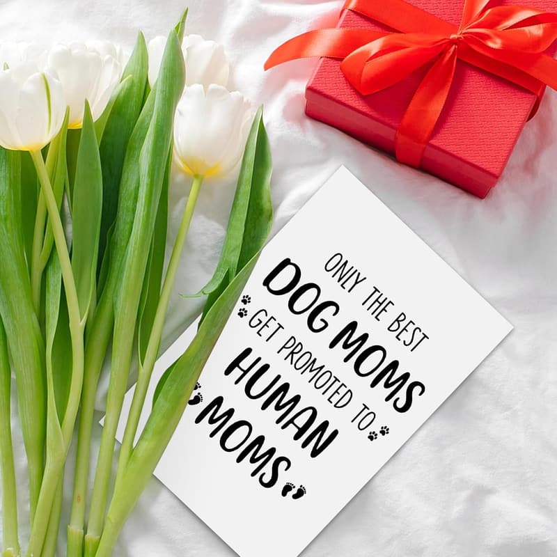 First Mother's Day Card for Expecting Moms - Funny Dog Mom Design