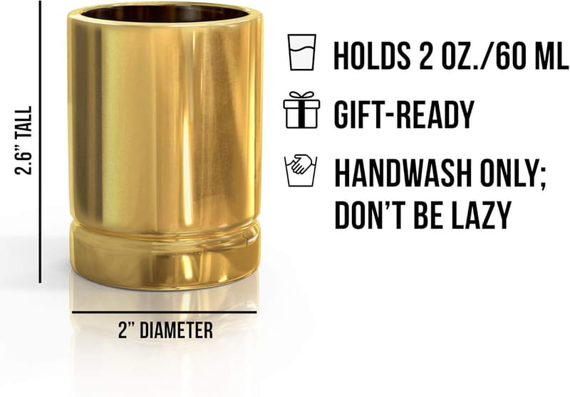 50 Caliber Shot Glass Set – Funny Groomsmen Gifts for Men