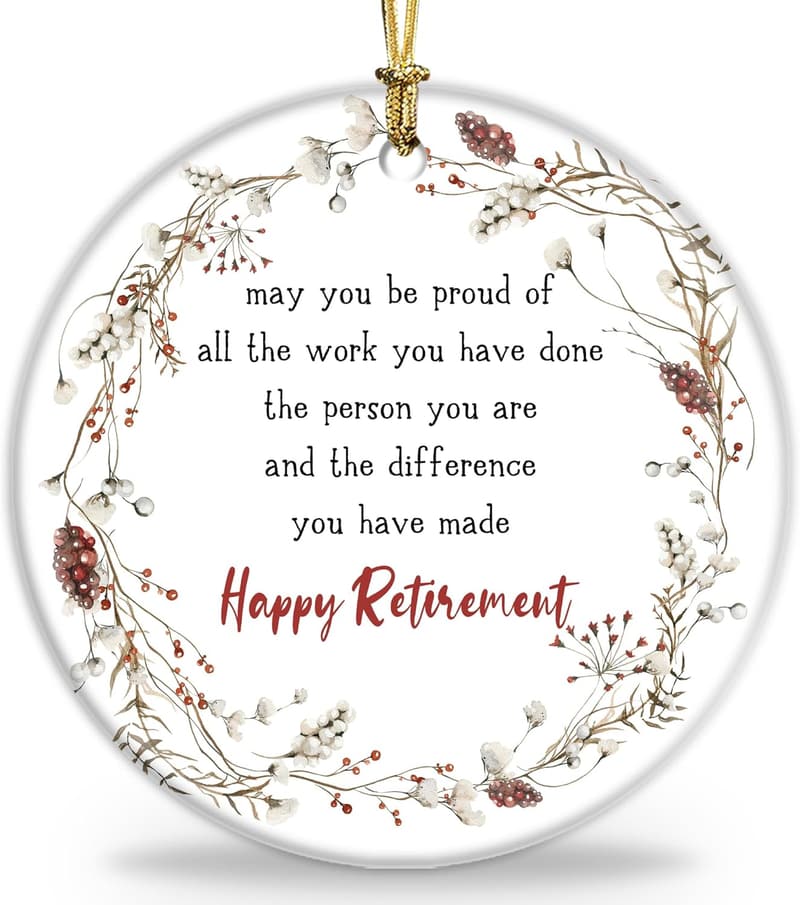 Retirement Gifts: Funny Ceramic Ornaments for Men & Women