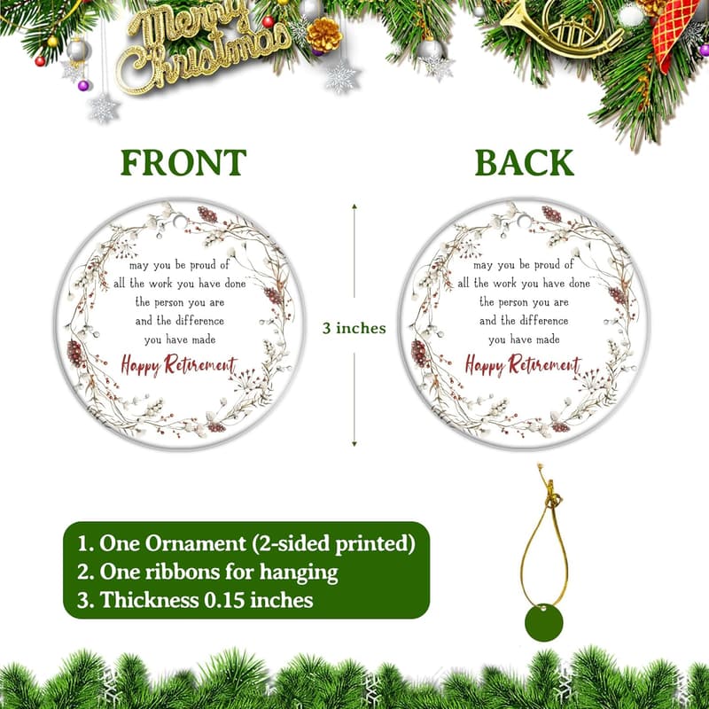 Retirement Gifts: Funny Ceramic Ornaments for Men & Women