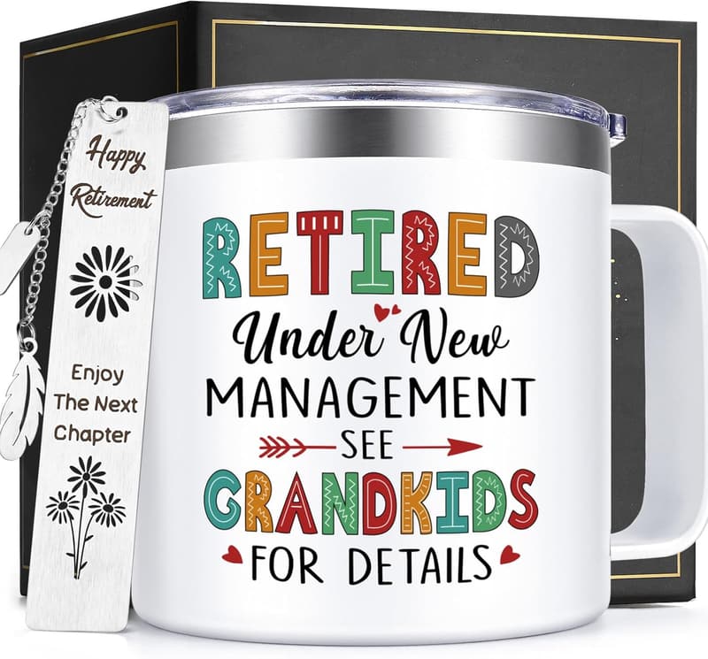 Funny Insulated Coffee Mug for Retirement - 14oz, Grandma Gift
