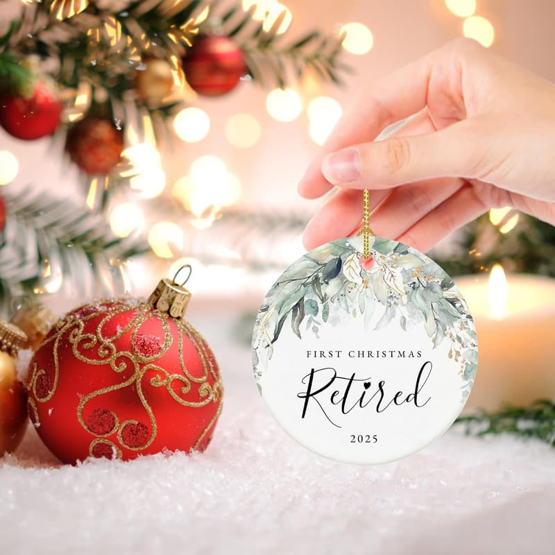 2025 Retirement Ornament - Ceramic Keepsake for Women