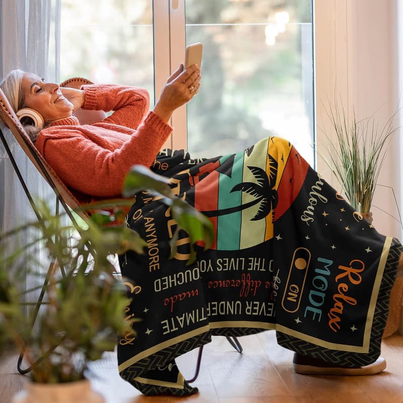 Retirement Blanket Gift for Women and Men - 60