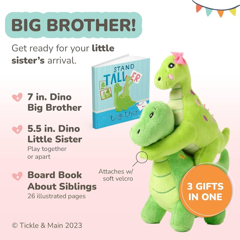 Big Brother Dinosaur Gift Set with Storybook for Boys