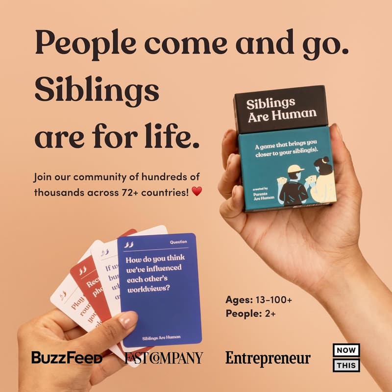 Sibling Connection Cards | 140 Conversation Starters for Bonding