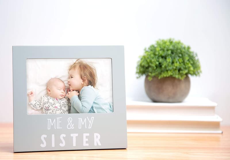 Sister Photo Frame – Gray Sentiment Gift for Siblings
