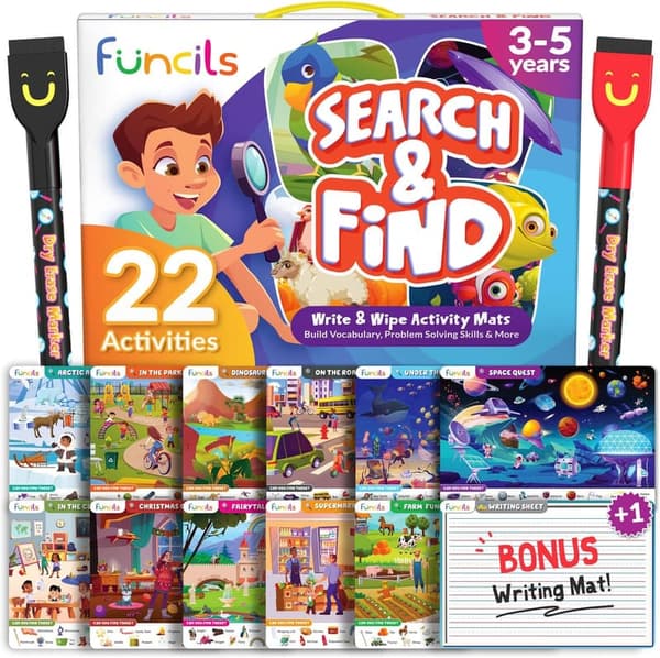 Preschool Learning Activity Book for Kids 3-6 - Seek & Find