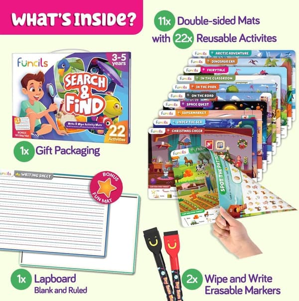Preschool Learning Activity Book for Kids 3-6 - Seek & Find