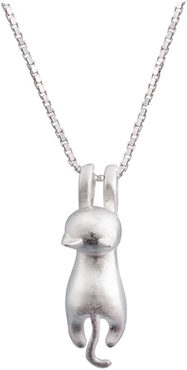 Sterling Silver Cat Necklace for Cat Moms