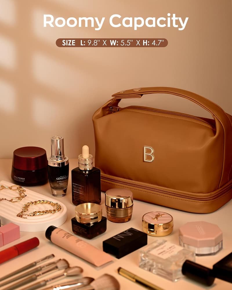 Personalized Initial Makeup Bag for Women in Their 20s