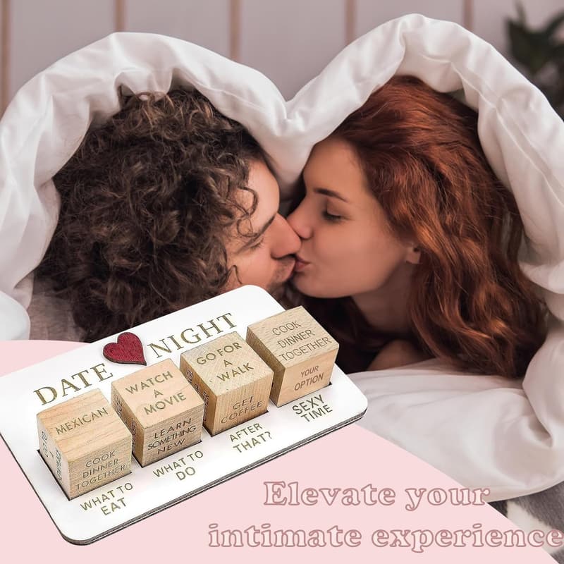 Date Night Dice: Fun Wooden Decision-Making Gift for Couples