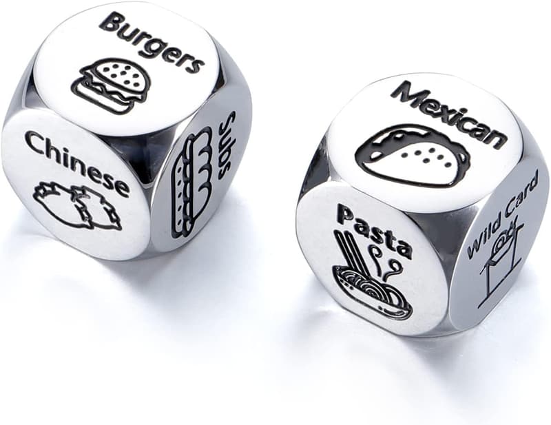 Anniversary Date Night Food Decision Dice for Couples